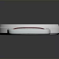 Stylish Wristwatch with Red Leather Strap White Dial Silver Case and Buckle