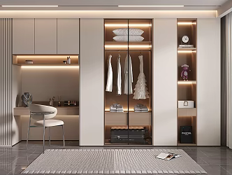 Modern wardrobe dresser 3d model