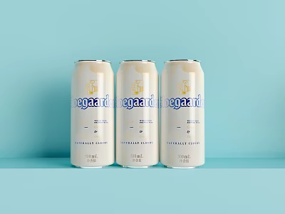 Three Legardi Canned Drinks With White Cans On Light Blue Background 3d model