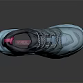 Blue And Light Blue Running Shoes With Mesh Upper Pink Tongue And Cushioned Sole