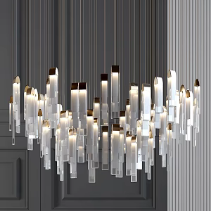 Decorative crystal lamp art chandelier 3d model