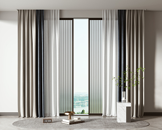 Modern Curtains 3d model