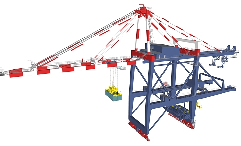 Modern Quayside Container Quayside Bridge 3d model