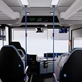 Modern Blue City Bus Exterior With Large Glass Windows And Sleek Modern Design