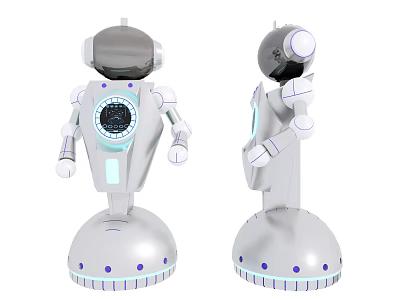 modern robot robot artificial intelligence 3d model