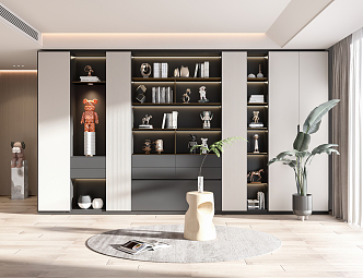 Modern bookcase 3d model