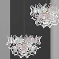 Elegant Modern Crystal Chandelier With Sparkling Glass Design For Interior Home Decor