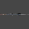 High Precision Sniper Rifle With Metallic Body Wooden Stock And Mounted Optic Scope