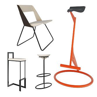 Modern Bar Stool Bar Chair Single Chair 3d model