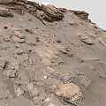 Mars Natural Scenic Landscape With Rocky Terrain And Sandy Surface 3d model