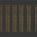 Rustic Outdoor Wooden Platform Structure With Support Posts Planks And Ropes