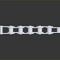 Stainless Steel Chain With Smooth Interconnected Links And Shiny Reflective Surface 3d model