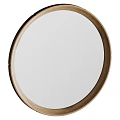 Round Wooden Frame Mirror For Modern Home Decor And Interior Design