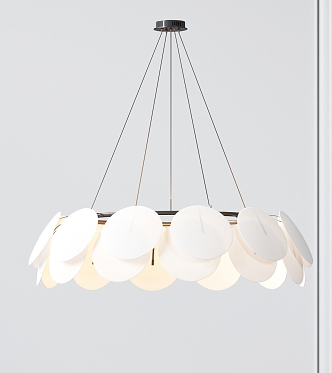 Modern chandelier cream chandelier 3d model