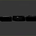 Round Black and Silver Automotive Parts Various Sizes Irregular Curved Arrangement Gray Background