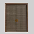 New Chinese style double door SU model 3d model