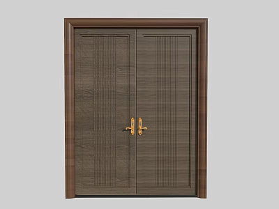 New Chinese style double door SU model 3d model