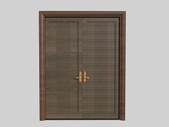 New Chinese style double door SU model 3d model