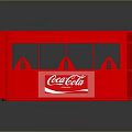 Red Coca Cola Plastic Crate With Brand Logo And Sturdy Design Features 3d model
