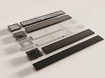 Assorted Decorative Trim Pieces With Various Patterns Shapes For Home Furniture Design 3d model