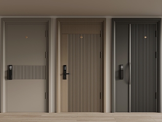 Modern security door entry door 3d model