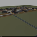 Aerial Planning of Traditional Chinese Ancient Building Complex With Symmetric Courtyard Layout And Multiple Roofs