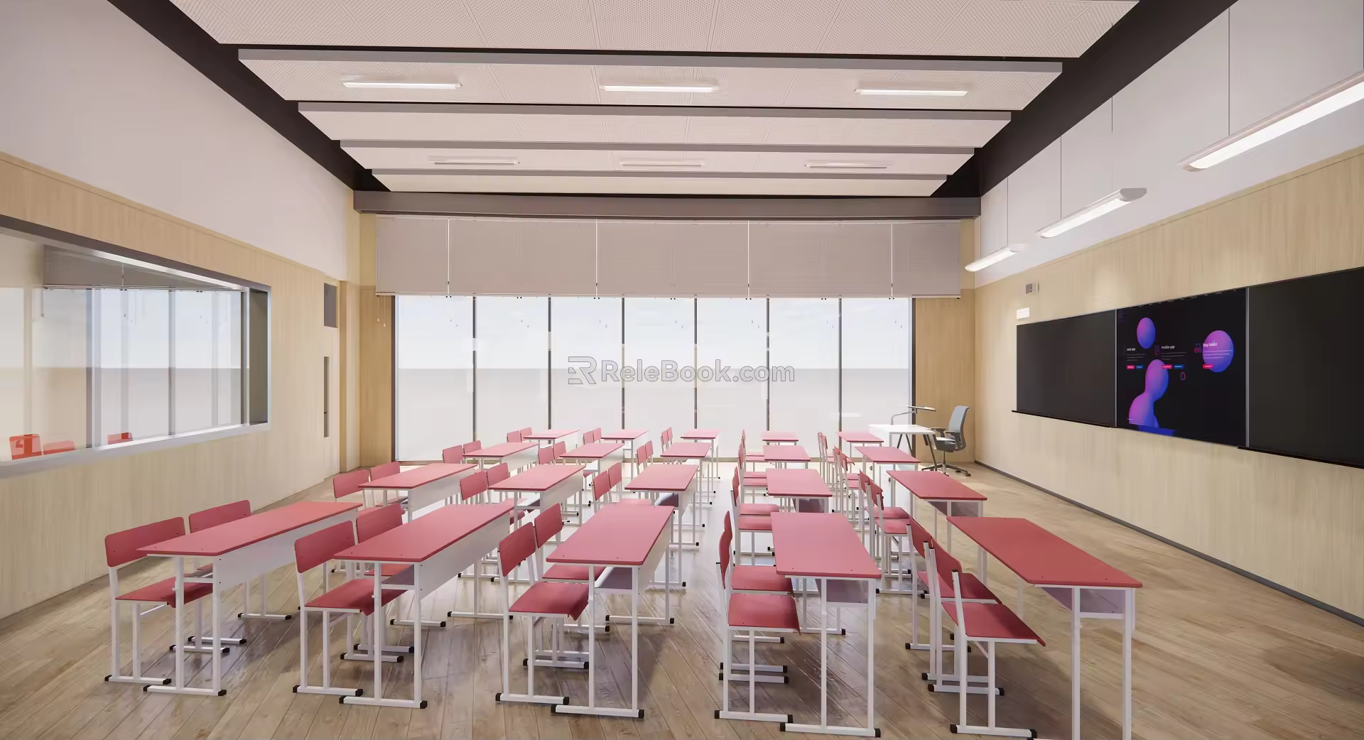 Modern Classroom School Microclassroom 3d model