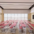 Modern Classroom School Microclassroom 3d model