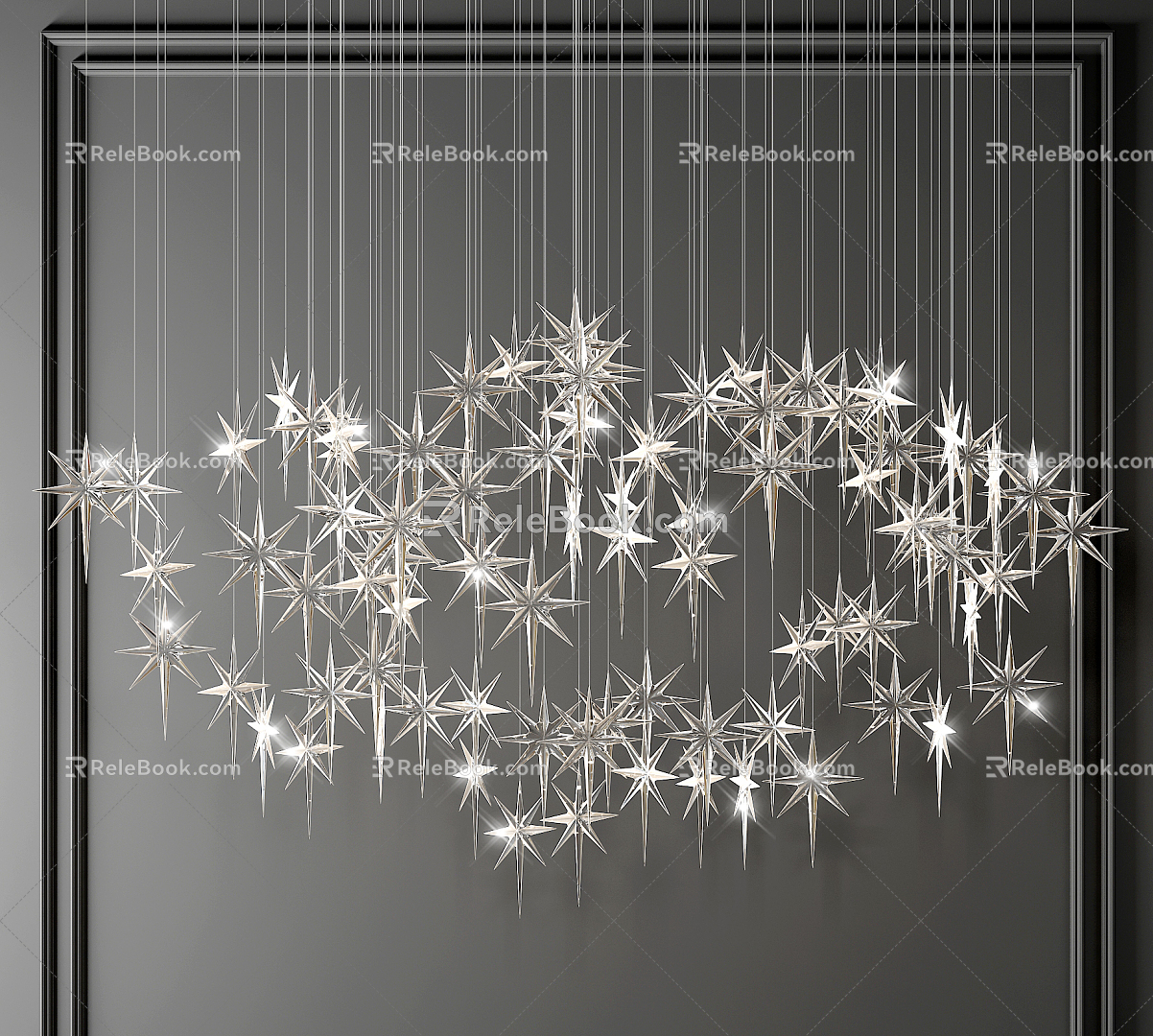 Modern Crystal Chandelier Decorative Crystal Lamp 3d model