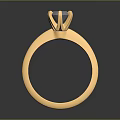 Elegant Gold Ring With Sparkling Diamond Centerpiece For Fashion Jewelry