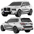Silver BMW SUV Luxury Design With Front Rear Views Alloy Wheels And LED Lights