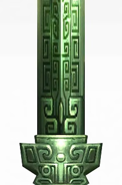 Green Locker With Intricate Traditional Patterns For Decorative Storage Use 3d model