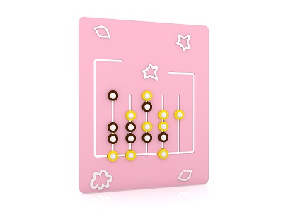 Children's puzzle board doorplate vertical doorplate outdoor panel PE board slider puzzle board slider PE board 3d model