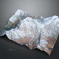 Beautiful Natural Mountain Landscape With Snowy Peaks And Rugged Terrain Features