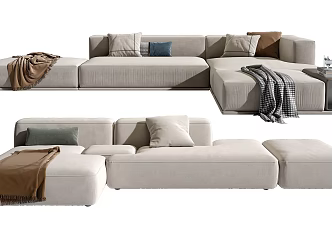 Modern Corner Sofa Fabric Corner Sofa 3d model