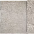 Light Gray Square Area Rug With Soft Woven Texture For Living Room Decor