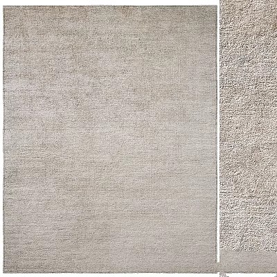 Light Gray Square Area Rug With Soft Woven Texture For Living Room Decor 3d model