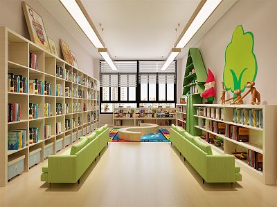 Modern Reading Room Children's Books Reading Room model