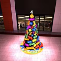 Eye-catching Festive Photo Check-in Spot With Giant Colorful Block Christmas Tree In Shopping Mall