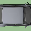 Gray Sedan Car With Sleek Side View And Large Alloy Wheels