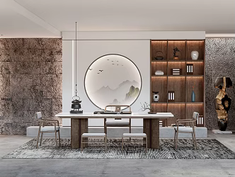 New Chinese Tea Room 3d model