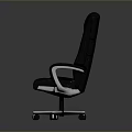 Modern Leather Office Chair With High Back Armrests And Swivel Wheels