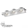 Modern Recessed Spotlights With Three LED Lamps For Home Ceiling Lighting Design