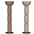 Modern Grey And Beige Floor Lamps With Layered Structure For Living Room Decor