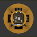 Solar Powered Marine Monitoring Buoy Equipment With Wooden Structure And Antenna