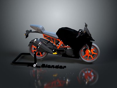 Motorcycle Two-wheeled Motorcycle Cross-country Motorcycle Road Race Motorcycle Motor Vehicle Transport 3d model