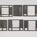 Various Window Designs With Different Frames And Glass Panel Styles 3d model