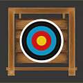 Weapon Training Shooting Practice Wooden Target Stand With Colorful Bullseye