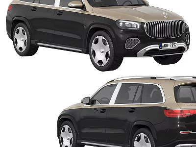Luxury Black And Gold SUV With Chrome Grille LED Headlights And Alloy Wheels 3d model