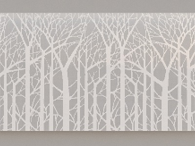 tree-like perforated plate 3d model